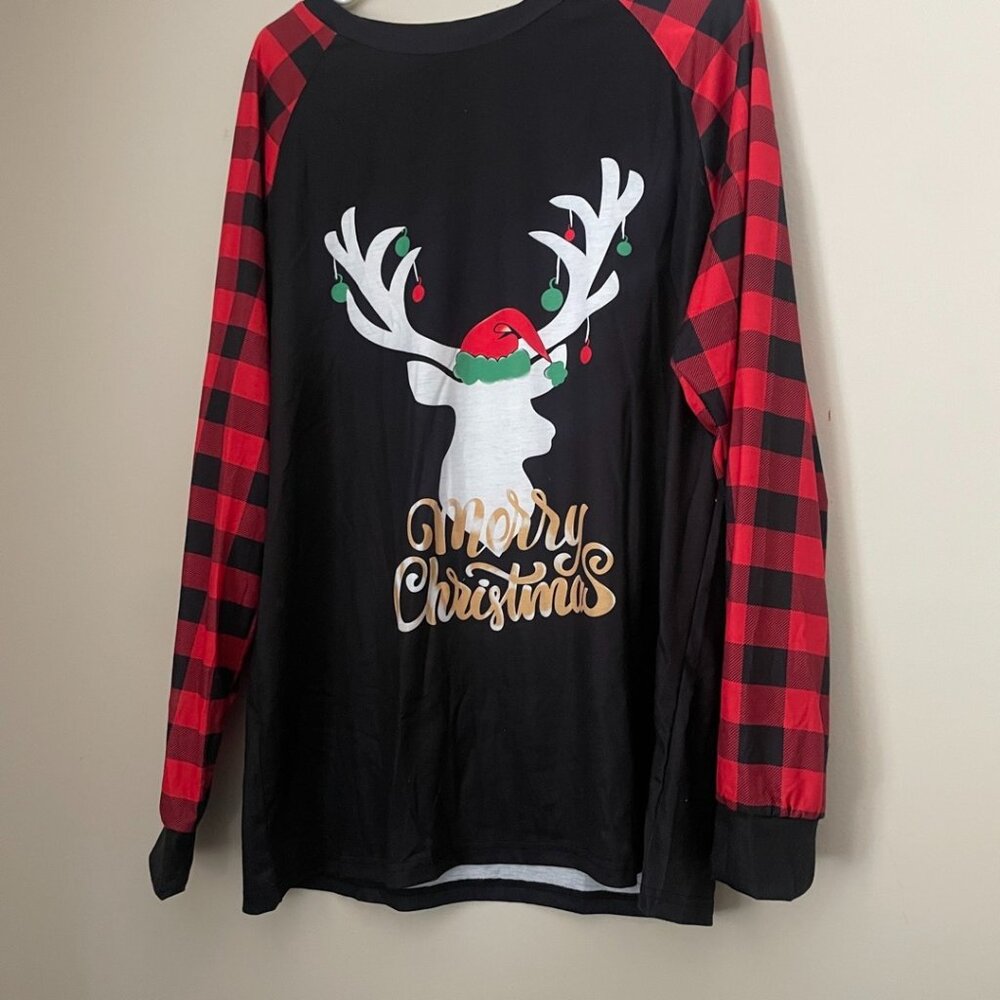 Adult Christmas Reindeer Long-Sleeve Shirt